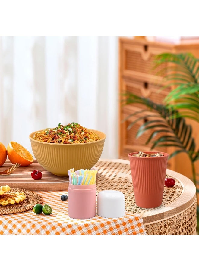 KisSealed 48 Pieces Wheat Straw Dinnerware Sets for 6 - Image 4