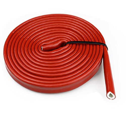 KRD PERFORMANCE 1/2 ID Red Silicone Coated Fiberglass Heat Shielded Sleeve Fire Thermo Armor for Hose Lines & Electrical Wiring, 10 Feet - Image 3