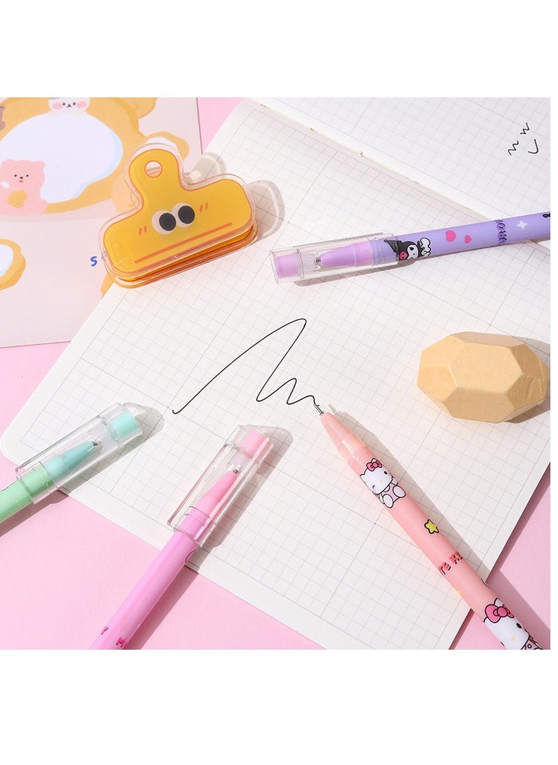 Sanrio - 12 PCS Cartoon Sanrio Hello Kitty Ballpoint Pens, Anime Gel Ink Pen Black 0.5mm Melody Gifts - Kawaii Office School Supplies Set for Kid Teen Girls Students - Image 1