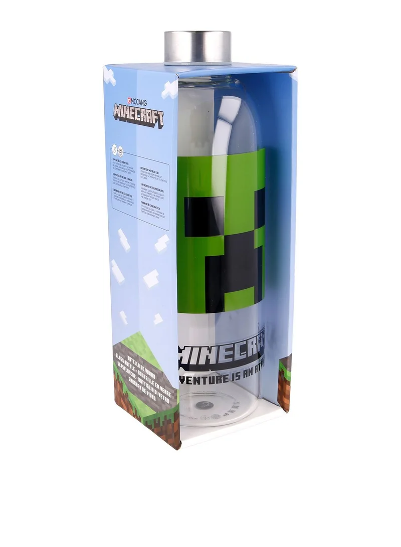 STOR Minecraft Glass Water Bottle 1030Ml