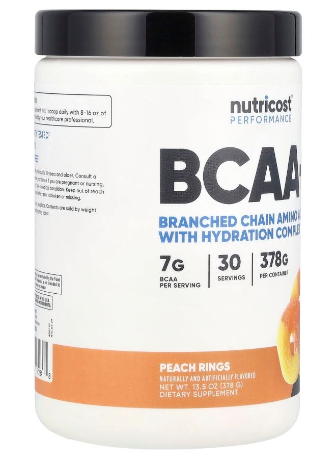 Nutricost Performance BCAA+ Peach Rings 13.5 oz (378 g)  - Image 2