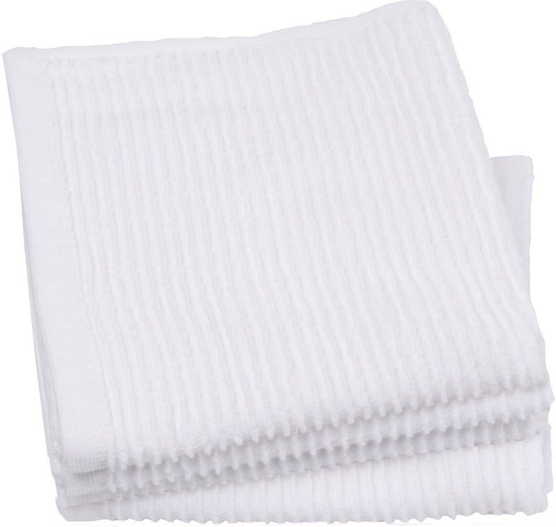 Now Designs Ripple Kitchen Dishcloth, Set of 4, White - Image 1