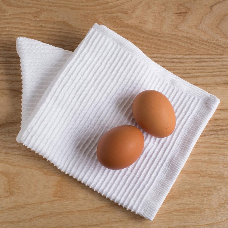 Now Designs Ripple Kitchen Dishcloth, Set of 4, White - Image 5