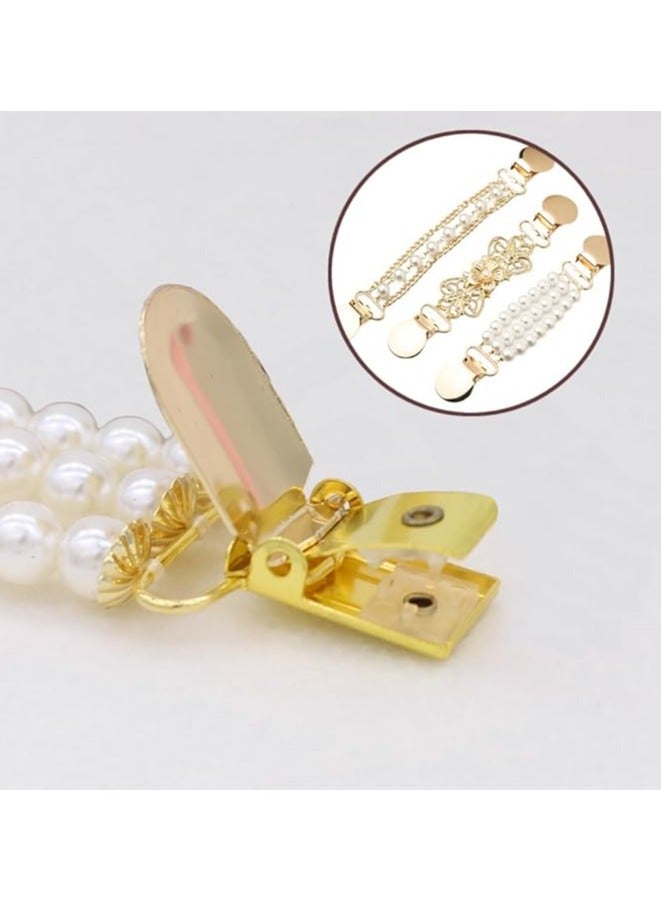 أوزيغالور ٤ قطع مشابك سترة ووشاح عتيقة مع لؤلؤة لملابس الوشاح والياقة - Image 5