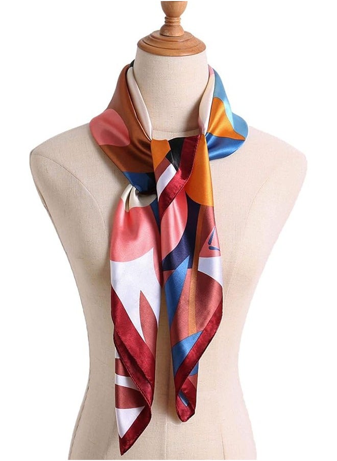 Generic 35 Inch Square Silk Head Scarf - Fashion Silk Head Scarf For Women - Silk Textured Scarf, Suitable For Wrapping Hair At Night And Sleeping.  - Image 4
