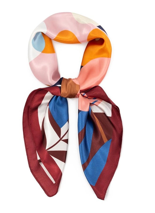 Generic 35 Inch Square Silk Head Scarf - Fashion Silk Head Scarf For Women - Silk Textured Scarf, Suitable For Wrapping Hair At Night And Sleeping.  - Image 3