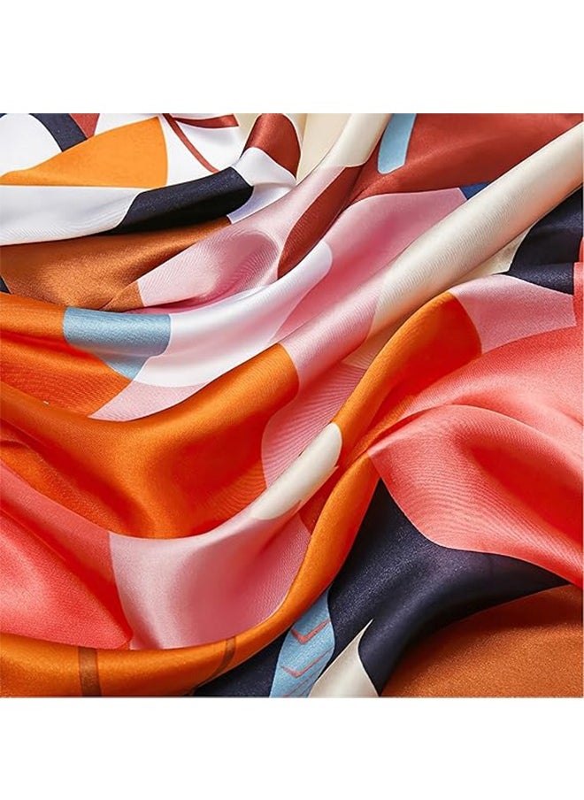 Generic 35 Inch Square Silk Head Scarf - Fashion Silk Head Scarf For Women - Silk Textured Scarf, Suitable For Wrapping Hair At Night And Sleeping.  - Image 2