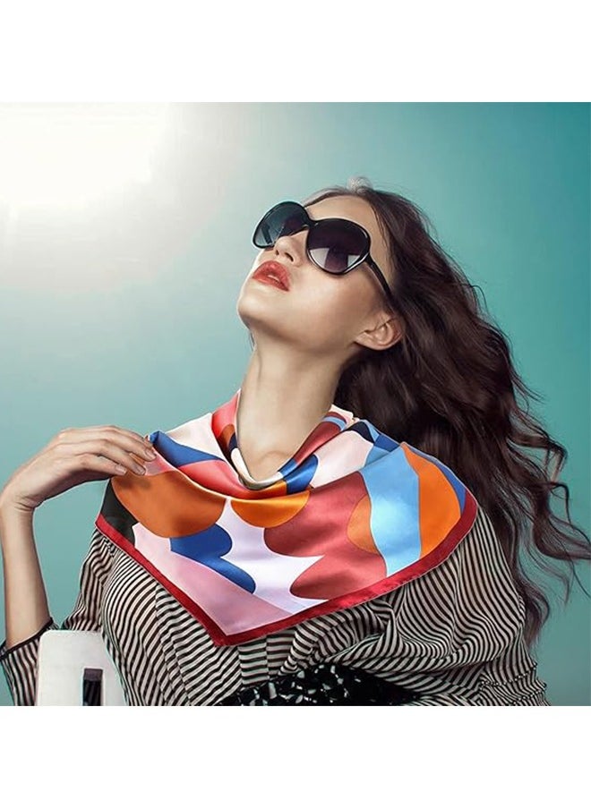 Generic 35 Inch Square Silk Head Scarf - Fashion Silk Head Scarf For Women - Silk Textured Scarf, Suitable For Wrapping Hair At Night And Sleeping.  - Image 5