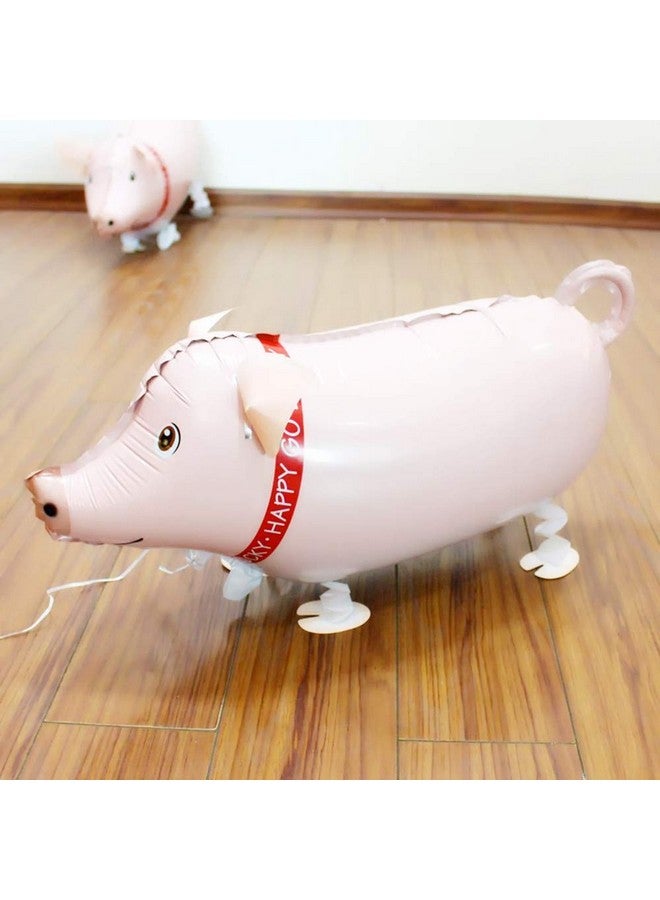 Soochat Pig Balloon Animal Walking Balloon Mylar Foil Balloon Birthday Wedding Party Decoration 3Pcs - Image 4