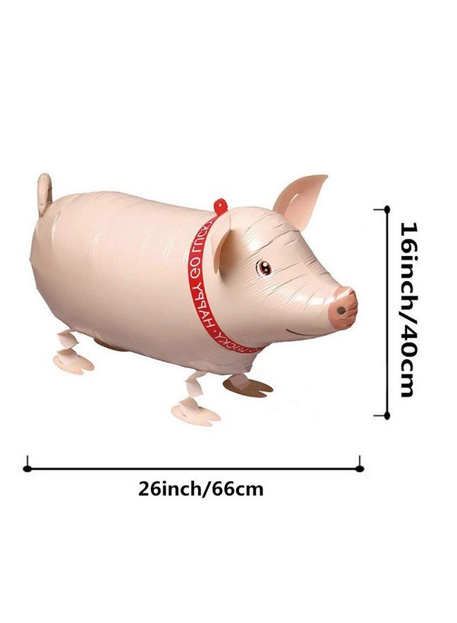 Soochat Pig Balloon Animal Walking Balloon Mylar Foil Balloon Birthday Wedding Party Decoration 3Pcs - Image 3