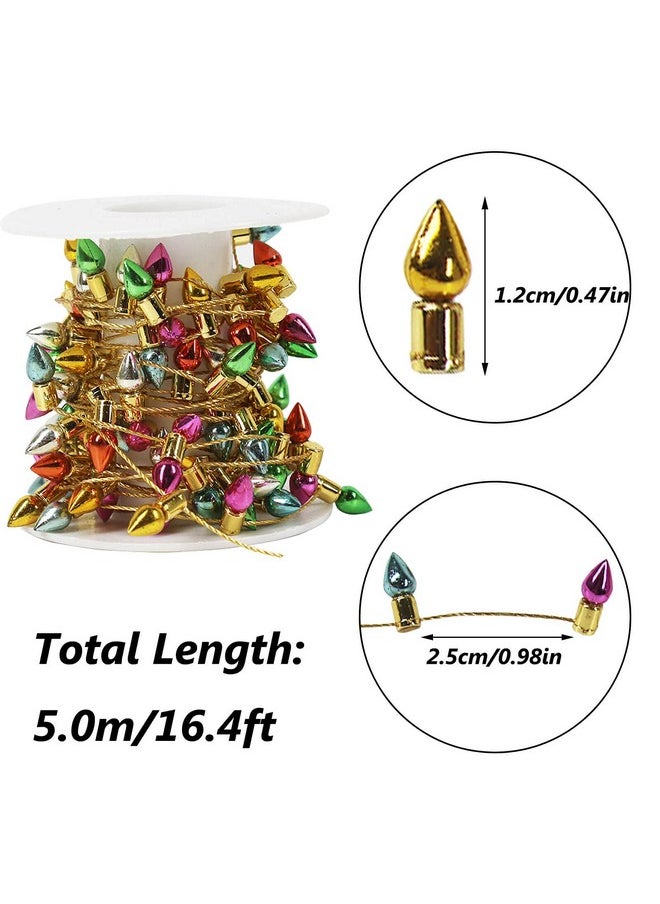 Orgrimmar Fake Light String Christmas Decoration Doll House Miniature Furniture Accessories String Lights (5M/197Inch)  - Image 2