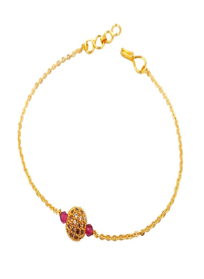 JHB American Diamond Boll Single Boll Bracelet For Women's And Girls - Image 1