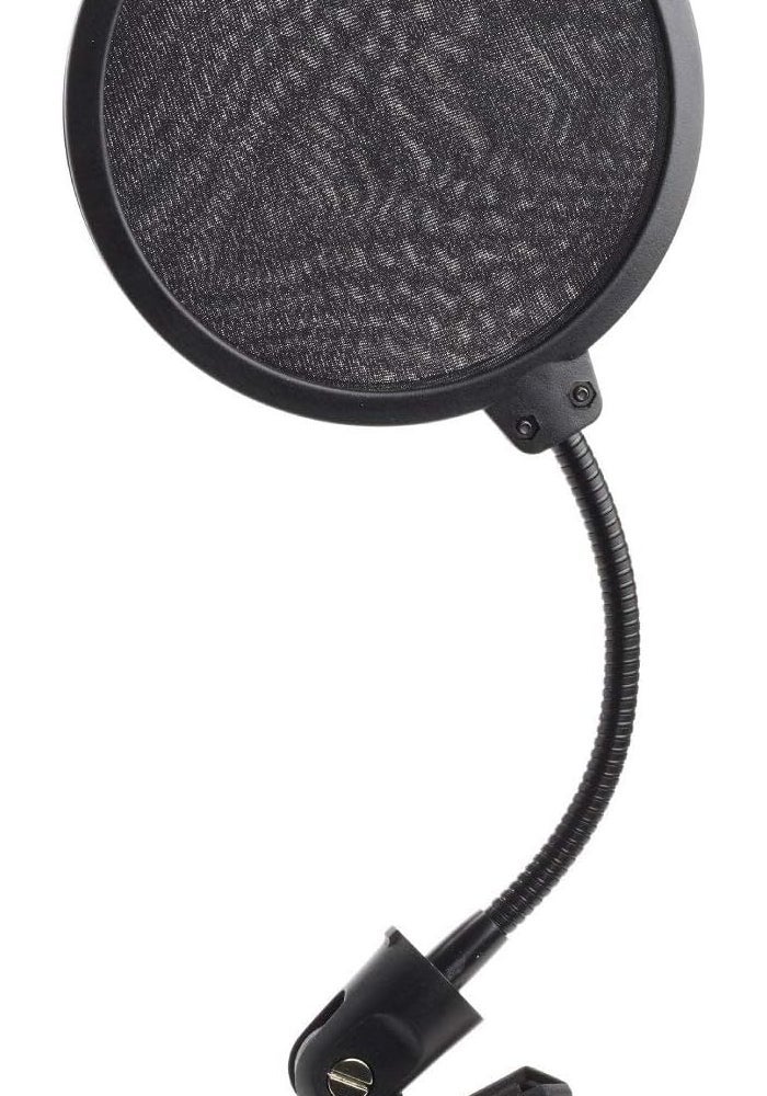 OnStage 4-Inch Microphone Pop Shield with Adjustable Clip