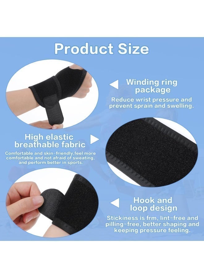 Bukela 4Pack Wrist Support Braces, Adjustable Wrist Support, Fitness Weightlifting Wrist Straps 33x7.5x1cm - Image 5