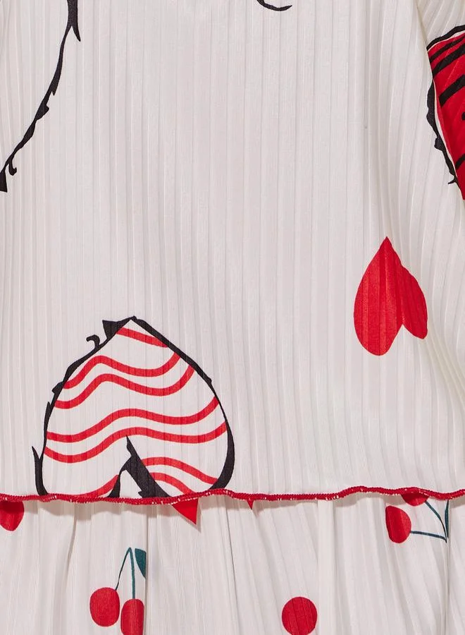 Take Two Heart Print Cami Top and Pyjama Shorts Set