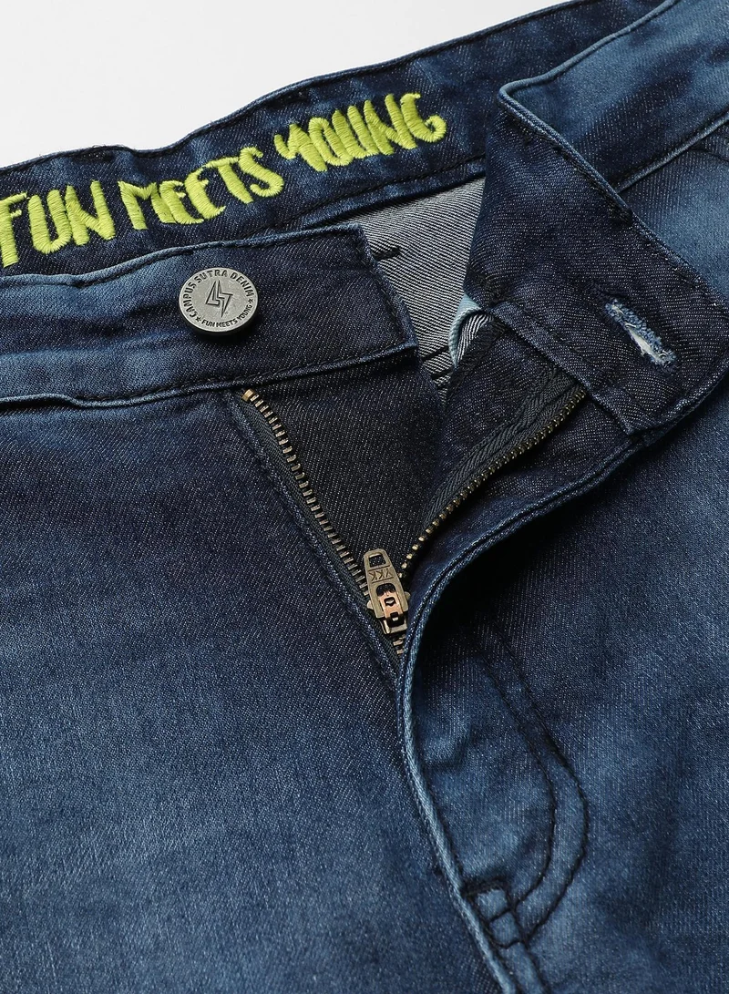 CAHOOT  Men's Classic Blue Medium-Washed Regular Fit Denim Jeans for Men | Best Price UAE