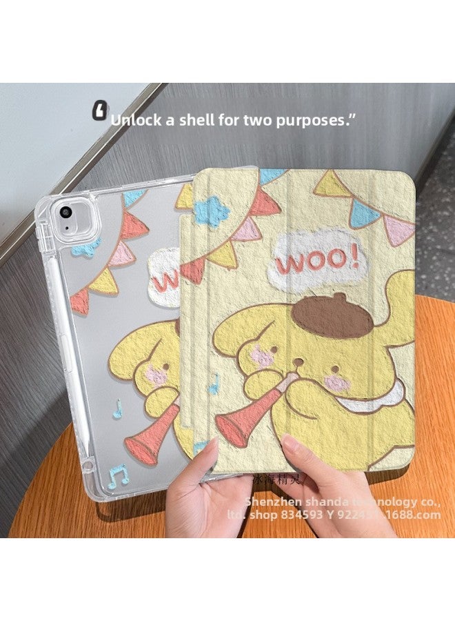 【Silicone X Buckle Split】 For Ipadpro2022 Protective Cover Air6/4 Sanrio 10.2 Inch Drop-proof-Color:Buckle Split-horizontal And Vertical Support-silicone 70% Off Style + Pen Slot 【dd6812 Pacha Dog】-Applicable Models:Ipad Air7 2025 (11inch) - Image 4