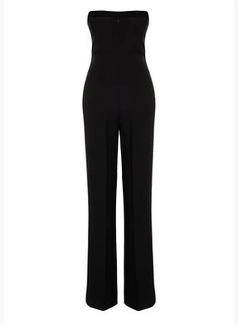 trendyol Black Corset Detailed Woven Jumpsuit TPRSS24TU00002