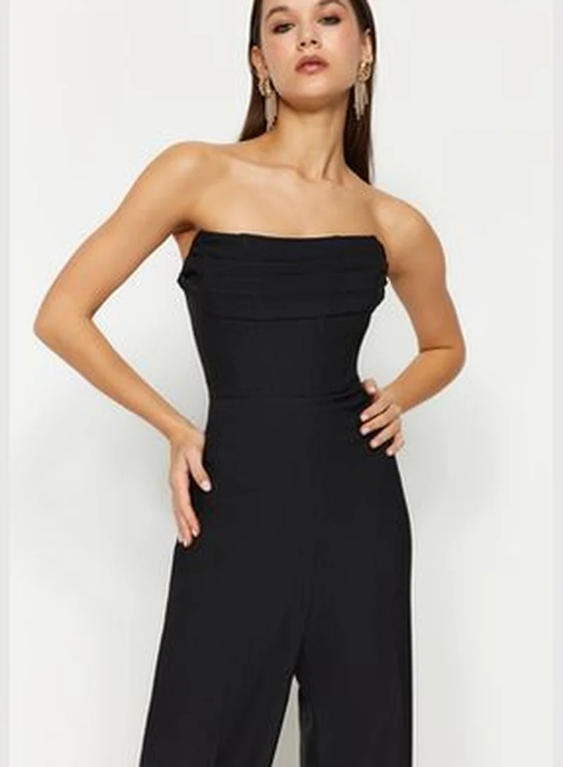 trendyol Black Corset Detailed Woven Jumpsuit TPRSS24TU00002