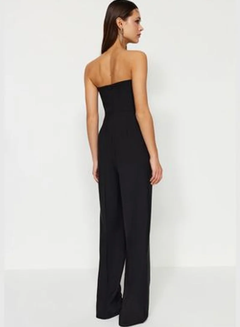 trendyol Black Corset Detailed Woven Jumpsuit TPRSS24TU00002