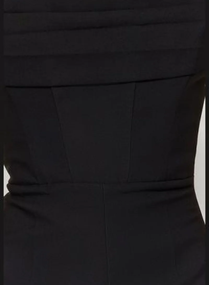 trendyol Black Corset Detailed Woven Jumpsuit TPRSS24TU00002