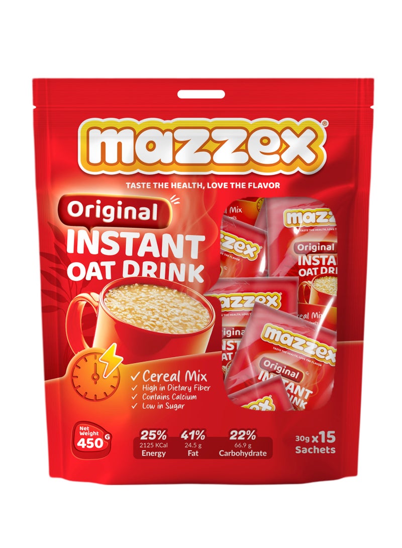 مازكس شراب الشوفان الفوري - 15 ظرف × 30غ - مشروب شوفان مغذي ولذيذ - عبوة 450غ - Image 1