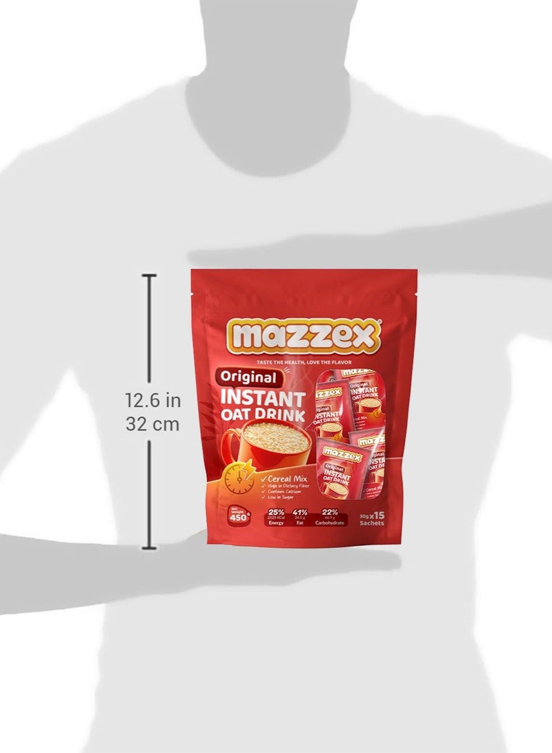Mazzex OAT Instant Drink - 15 Sachets x 30g - Nutritious & Delicious Oatmeal Beverage Mix - 450g Pack - Image 4