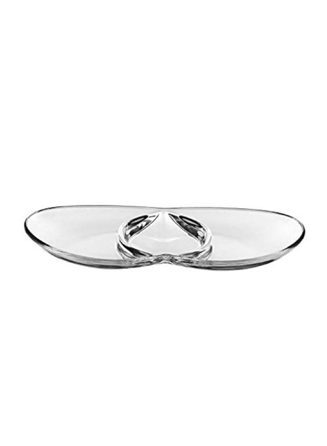 VDV68583ML/VDVS100502 بابايا صحن مقسم 3 أجزاء قابل للتنظيف في غسالة الصحون شفاف 3.4 x 19 x 30.5 سم