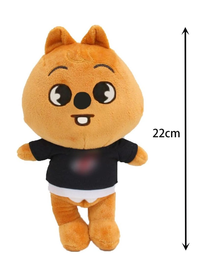 ألعاب Nesloonp Stray Cute Toys Skz Stan Stray ألعاب قطيفة لطيفة، ألعاب قطيفة ناعمة على شكل حيوانات (دب بني 22 سم) - Image 2