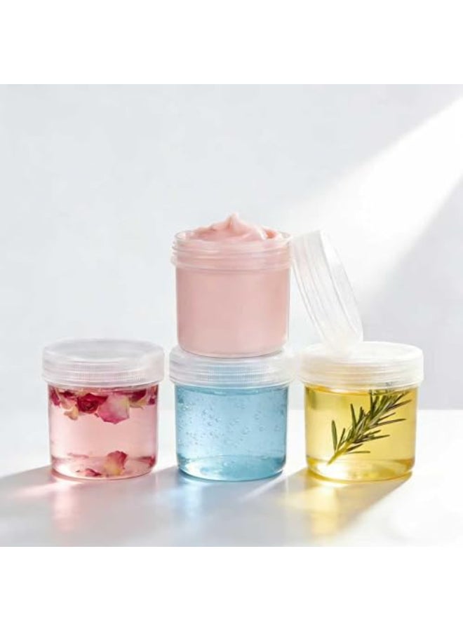 UMETASS TSA Approved Wide Mouth Travel Size Containers PP Clear Leak Proof Travel Plastic Jars with Lids for Creams Lotion Cosmetic Jewelry Beads Sample Small Items Storage 1 oz 4 Pcs - Image 1