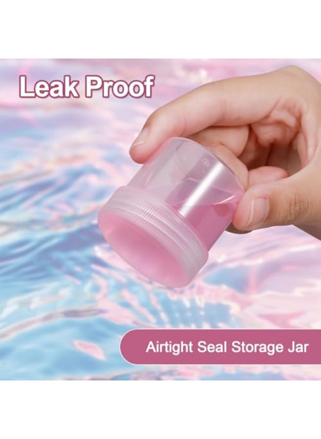 UMETASS TSA Approved Wide Mouth Travel Size Containers PP Clear Leak Proof Travel Plastic Jars with Lids for Creams Lotion Cosmetic Jewelry Beads Sample Small Items Storage 1 oz 4 Pcs - Image 3