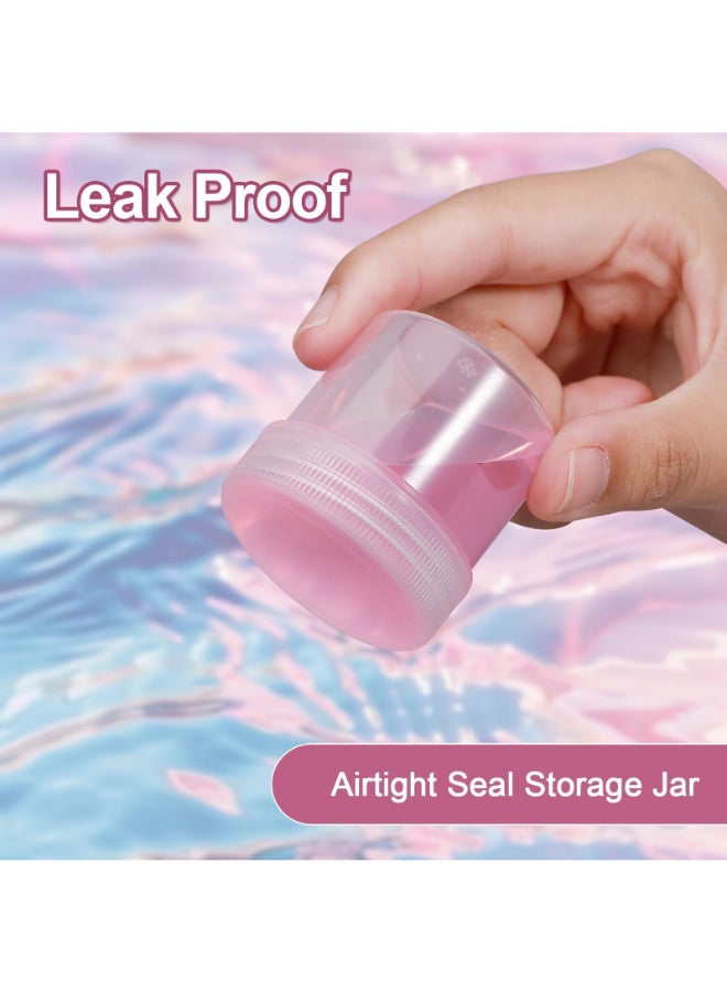 UMETASS TSA Approved Wide Mouth Travel Size Containers PP Clear Leak Proof Travel Plastic Jars with Lids for Creams Lotion Cosmetic Jewelry Beads Sample Small Items Storage 1 oz 4 Pcs - Image 4