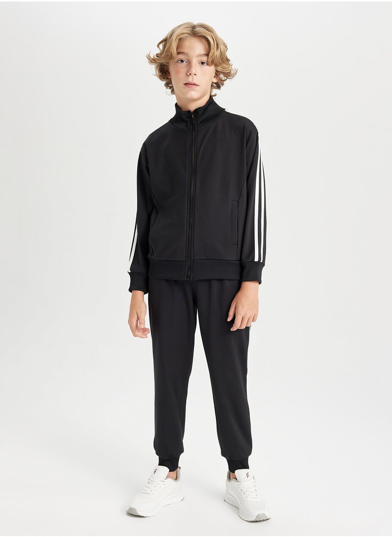 DeFacto Zipped Sweatshirt With Elastic Waist Jogger Pants 2-Piece Set  - Image 4