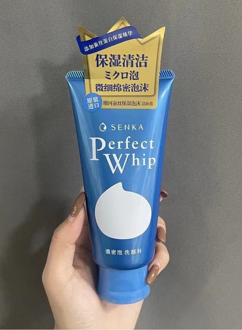 Senka Specialized course Senka Perfect Whip 120g, Hydrating Facial Cleansing Foam, Enriched with Silk and Hyaluronic Acid, Made in Japan - Image 3