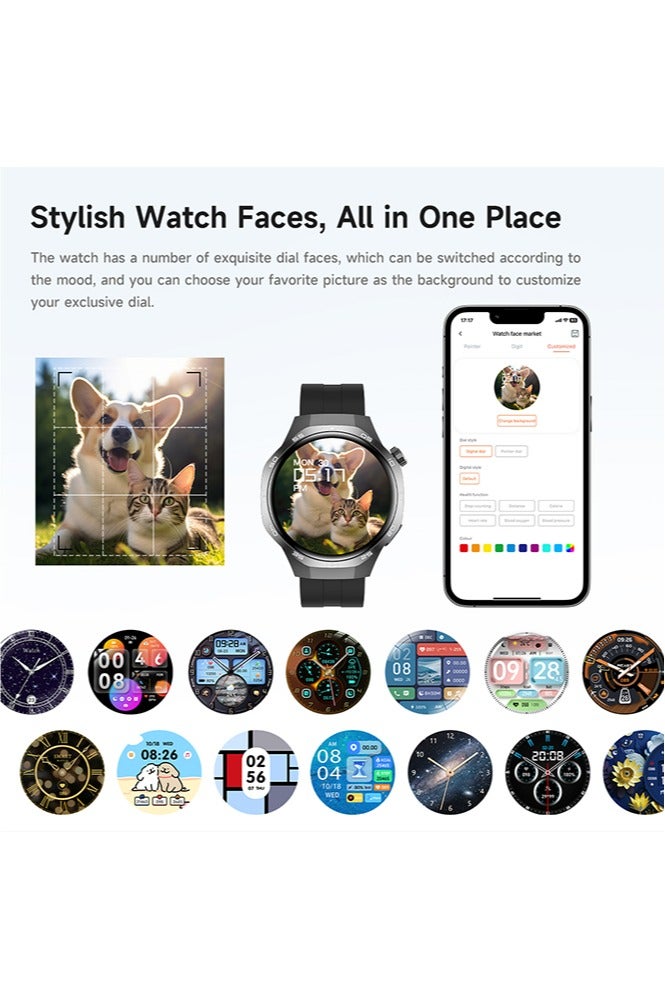 RollsTimi  Smart Watch for Men Women- Bluetooth Call, Fitness Sleep Tracker Watch with Sports Modes, Smartwatch Compatible for Android iPhone iOS,Silver - Image 3