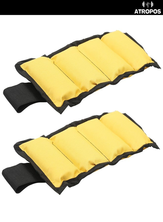 Atropos Adjustable Ankle/Wrist Weights| Ideal for Walking,Running,Jogging,Cycling,Gym & Strength Training | Easy to Use on Ankle,Wrist,Leg. ((1kgs x 2 Units) = 2kgs, Yellow) - Image 5
