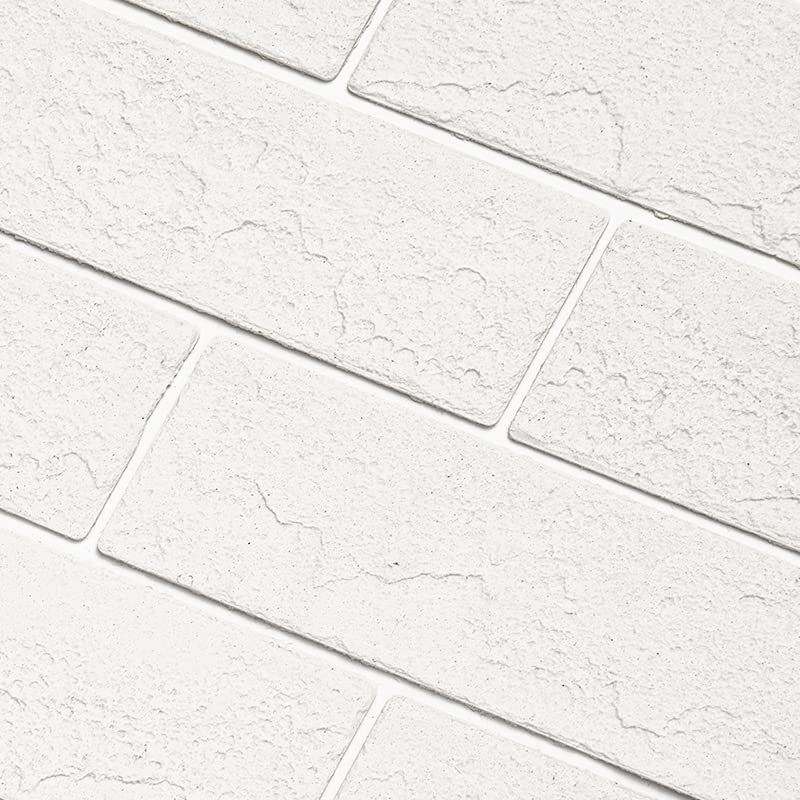 TORURAL 100 Old Town White Faux Brick Wall Tiles, 3D Thin Brick Veneers for Bedroom, Bathroom, Kitchen, Fireplace and Fence Wall Panels (14.2 sq ft) - Image 1