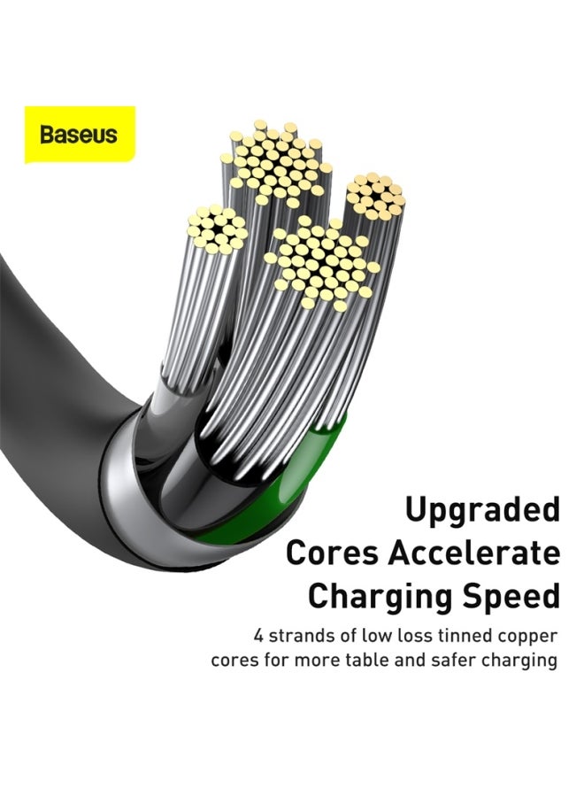 بيسوس كابل بيانات Baseus Superior للشحن السريع من USB إلى IP 2.4A (2m) أسود أسود - Image 4