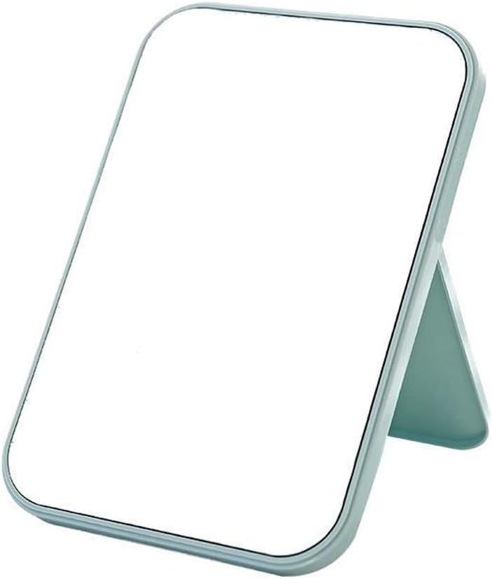 PD GROW Makeup Mirror Magnifying Mirror Makeup PU Leather Vanity Mirror with Stand Tabletop Vanity Hand Mirrors Stand Men Women 17Lx12W cm Black 2 Light Blue M MirrorA - Image 4