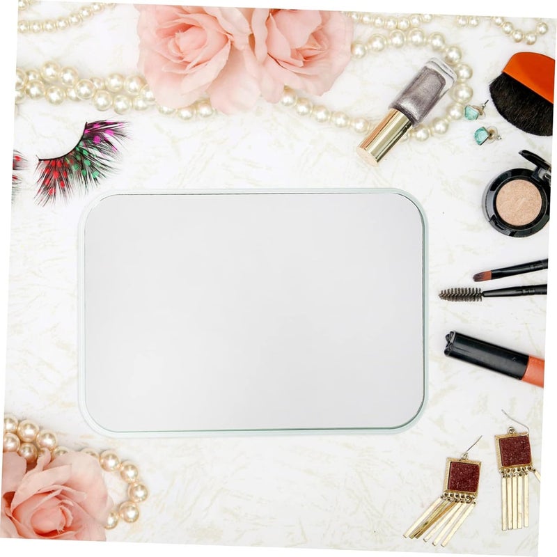 PD GROW Makeup Mirror Magnifying Mirror Makeup PU Leather Vanity Mirror with Stand Tabletop Vanity Hand Mirrors Stand Men Women 17Lx12W cm Black 2 Light Blue M MirrorA - Image 3