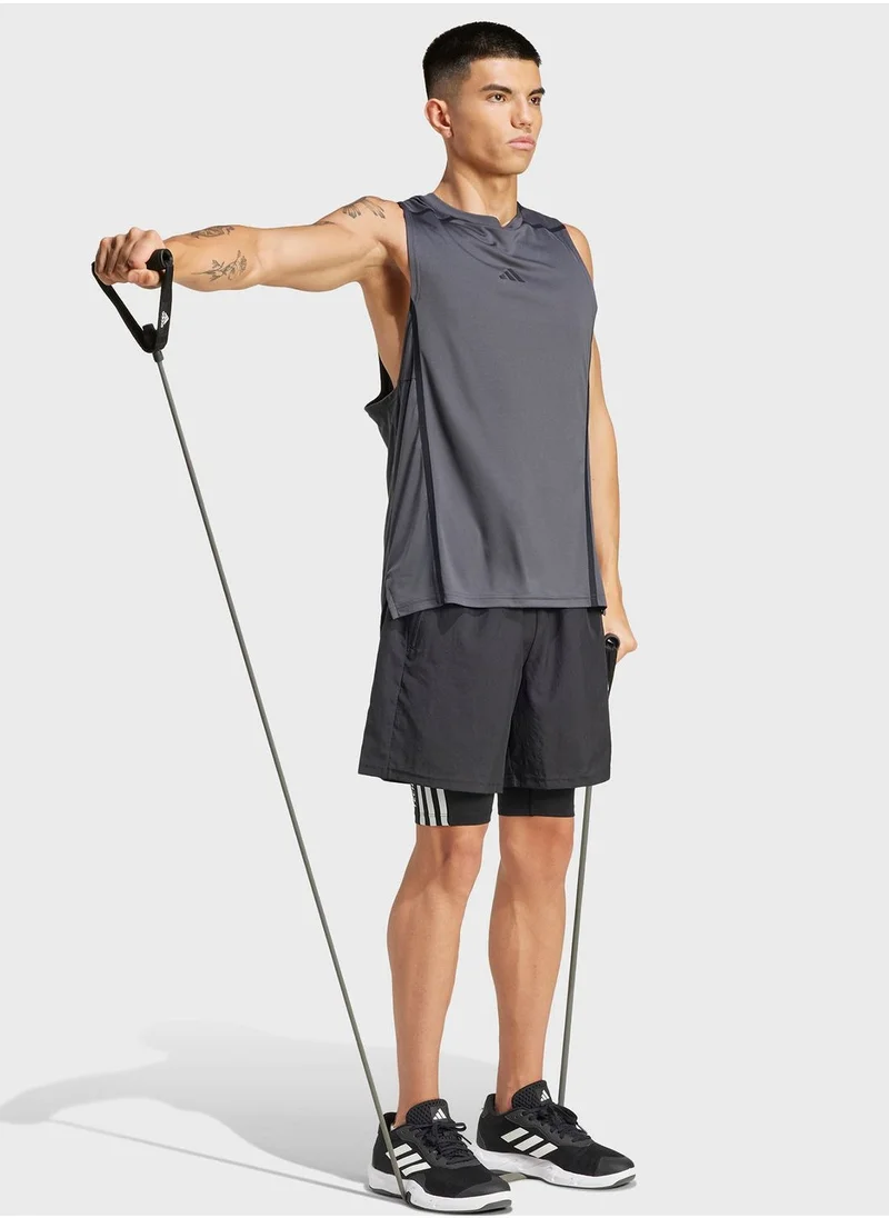 اديداس Techfit Compression 3 Stripe Shorts