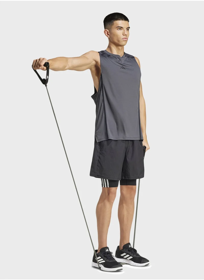 اديداس Techfit Compression 3 Stripe Shorts