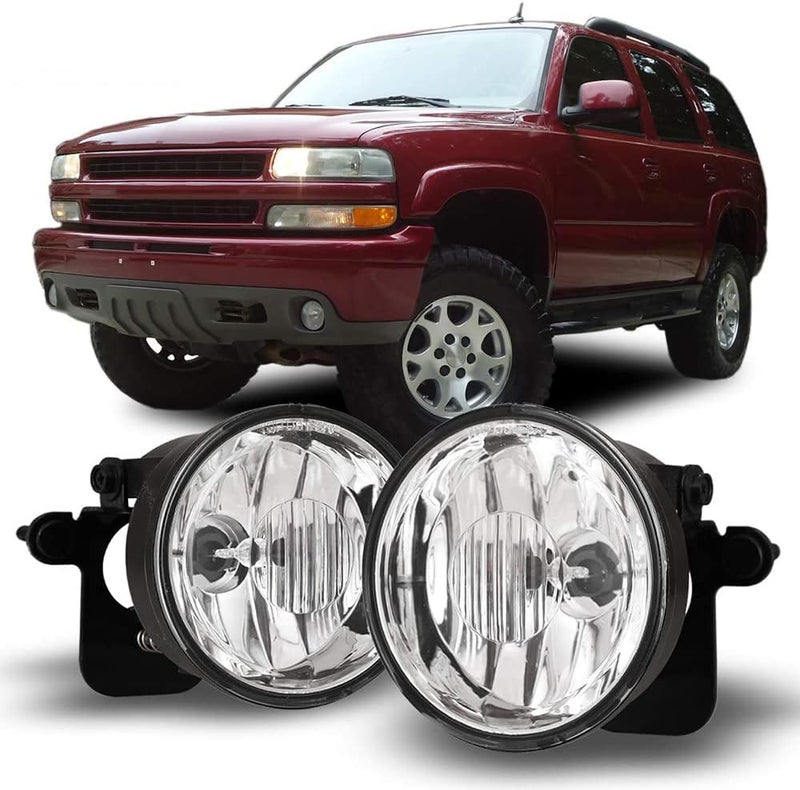 CPW Clear Lens Bumper Driving Fog Lights Pair for 2004-2006 Chevy Suburban 1500 Z71 & 2003-2006 Chevy Tahoe Z71 - Image 1