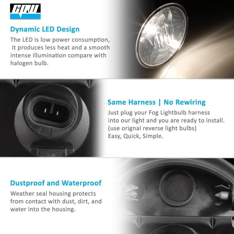 CPW Clear Lens Bumper Driving Fog Lights Pair for 2004-2006 Chevy Suburban 1500 Z71 & 2003-2006 Chevy Tahoe Z71 - Image 2