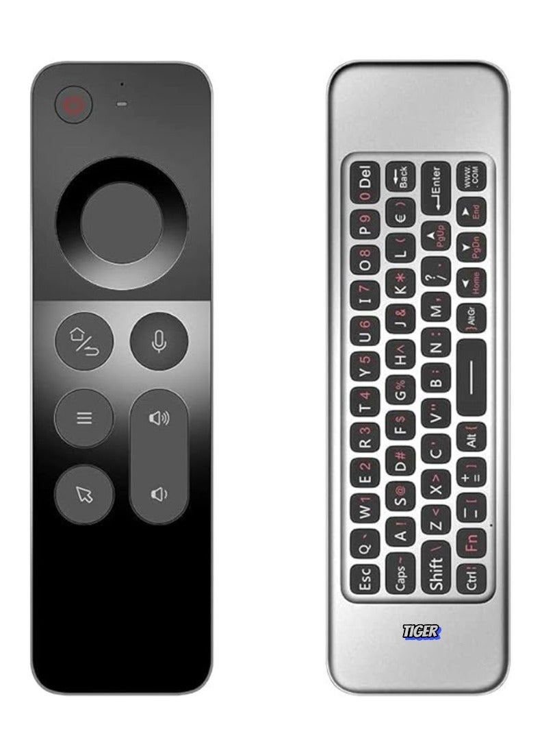 W3 2.4G Wireless Air Mouse Keyboard with Voice Control & IR Learning – 6-Axis Motion Sensing Remote for Smart TV, Android TV Box, PC