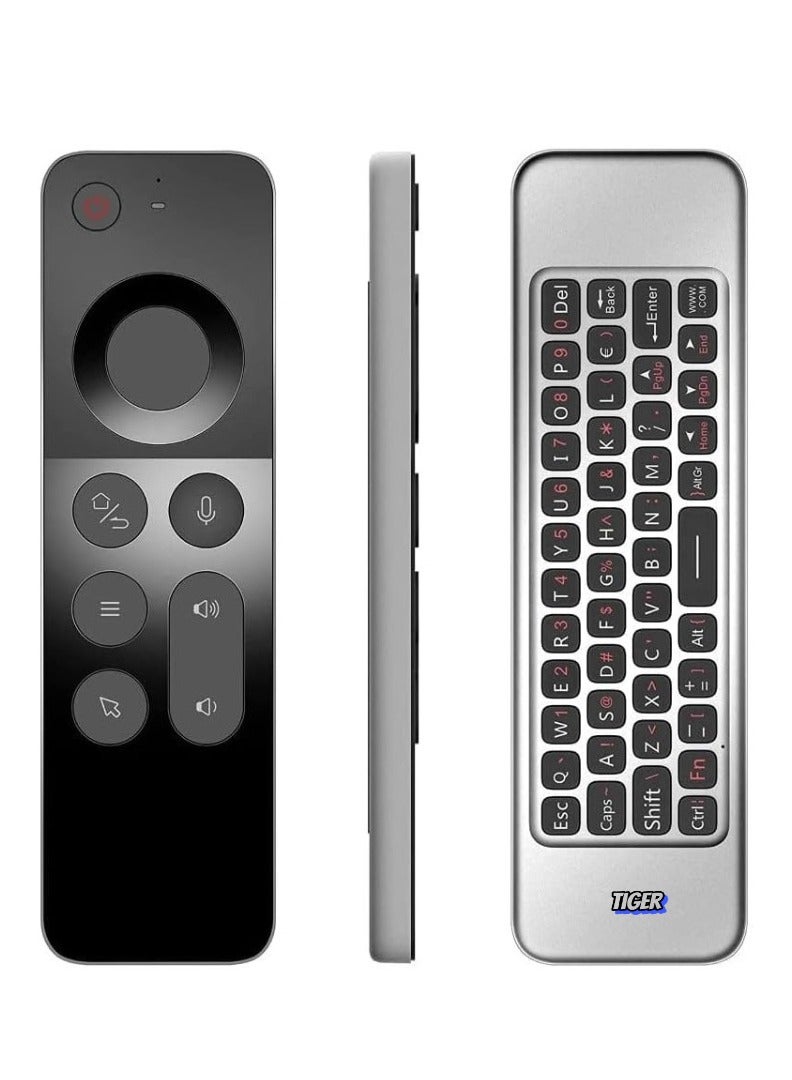 W3 2.4G Wireless Air Mouse Keyboard with Voice Control & IR Learning – 6-Axis Motion Sensing Remote for Smart TV, Android TV Box, PC
