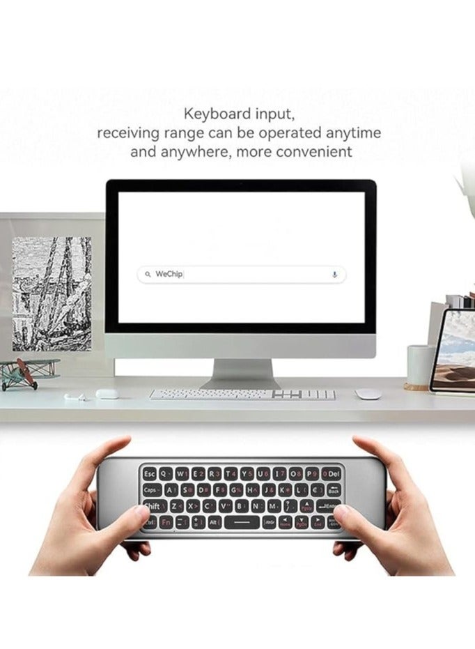 W3 2.4G Wireless Air Mouse Keyboard with Voice Control & IR Learning – 6-Axis Motion Sensing Remote for Smart TV, Android TV Box, PC