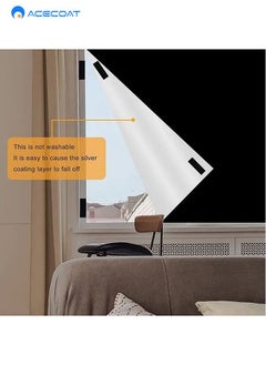 ACECOAT Blackout Blind 145 x 300cm Black Out Fabric Portable Blackout Blinds Easy Stick On Window for Home Office Nursery Bedroom Car No Drill Travel Blackout Blind  - Image 2