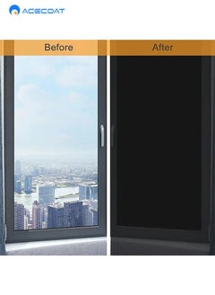 ACECOAT Blackout Blind 145 x 300cm Black Out Fabric Portable Blackout Blinds Easy Stick On Window for Home Office Nursery Bedroom Car No Drill Travel Blackout Blind  - Image 3