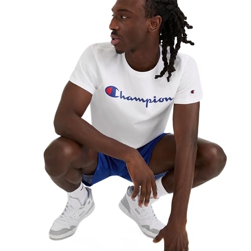 Champion Mens Shorts, Mesh Gym Lightweight Athletic (Reg. Big & Tall), Surf The Web C Patch Logo, X-Large US - Image 4
